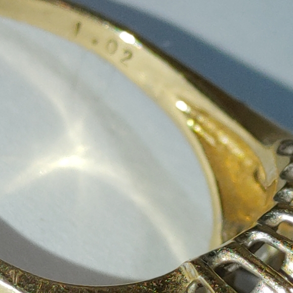 Vintage 3row diamond cluster 14K gold ring 7 1/2 - Picture 6 of 10